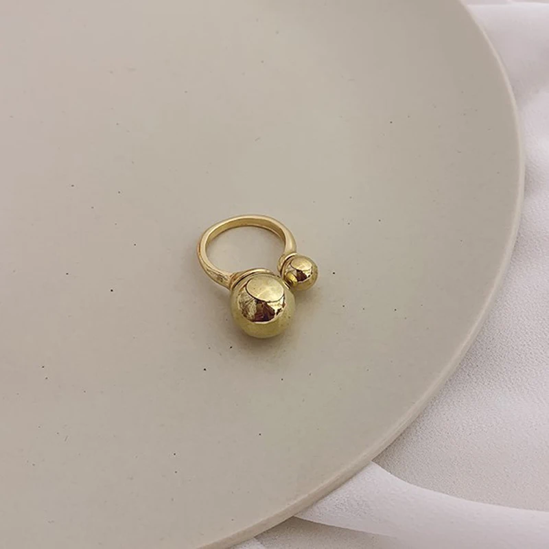 Новая мода Панк стиль два круглых шара Золотой Серебряный цвет Металлические