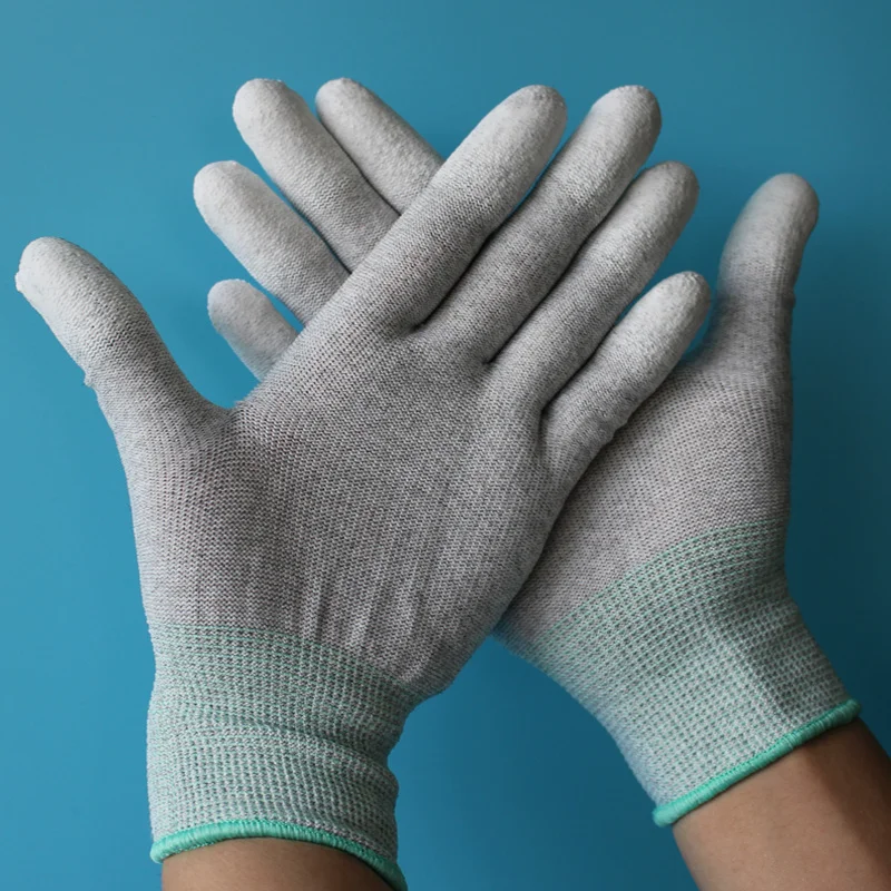 

5pairs/bag Anti static Glove PC computer ESD Safe universal work Gloves Electronic Anti skid for Finger protection