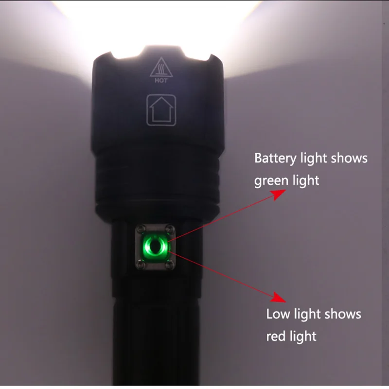 ZK20 2021 Новогодний подарок XHP90.2 Ультра Мощная 26650 светодиодный ная вспышка XLamp USB
