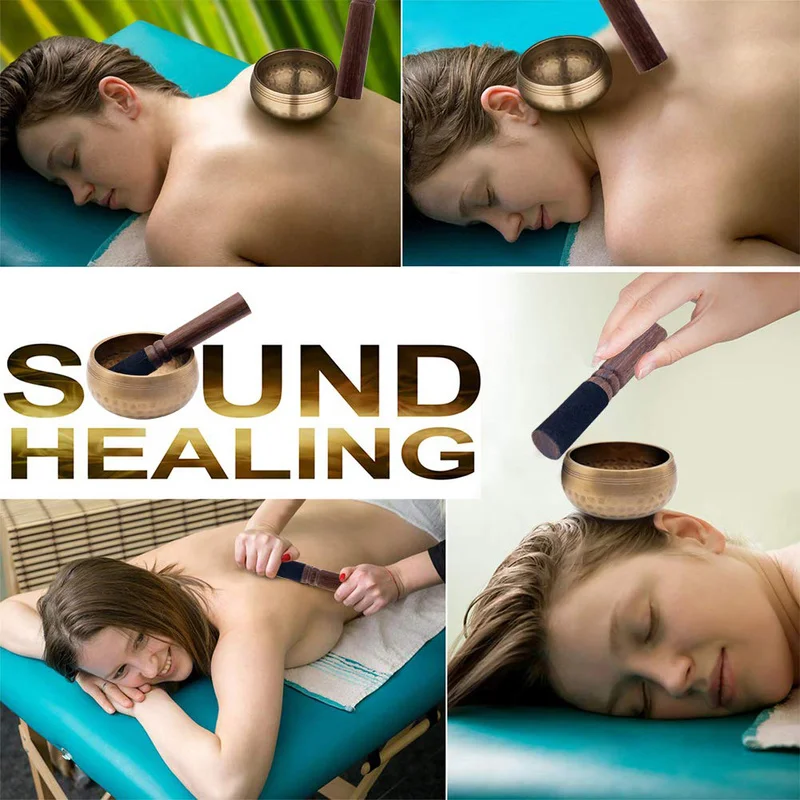 Непальская тибетская Поющая чаша украшение дома буддизм Медитация Гонг дзен, йога чаши с деревянной палкой сакральные монахи Дхарма лама