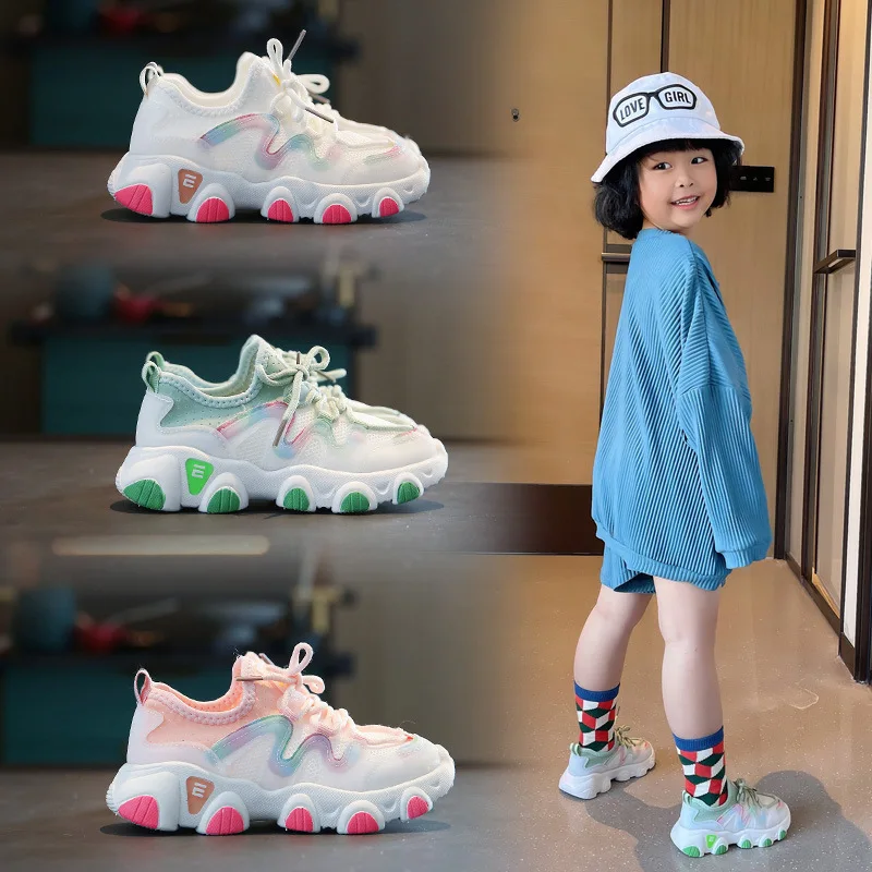 

2021 Autumn Boys Girls Fashion Sneakers Baby/Toddler/Little Kids Leather Trainers Children School Sport Shoes Soft Running Shoes
