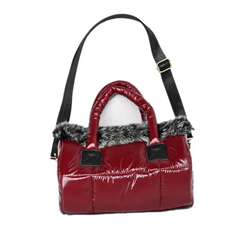 Женская сумка на пуху из 100% кроличьего меха роскошная Хлопковая плечо 2019|Сумки с