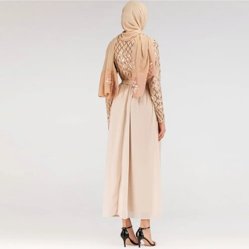 Модные мусульманские платья и абайя для женщин длинная мусульманская одежда с
