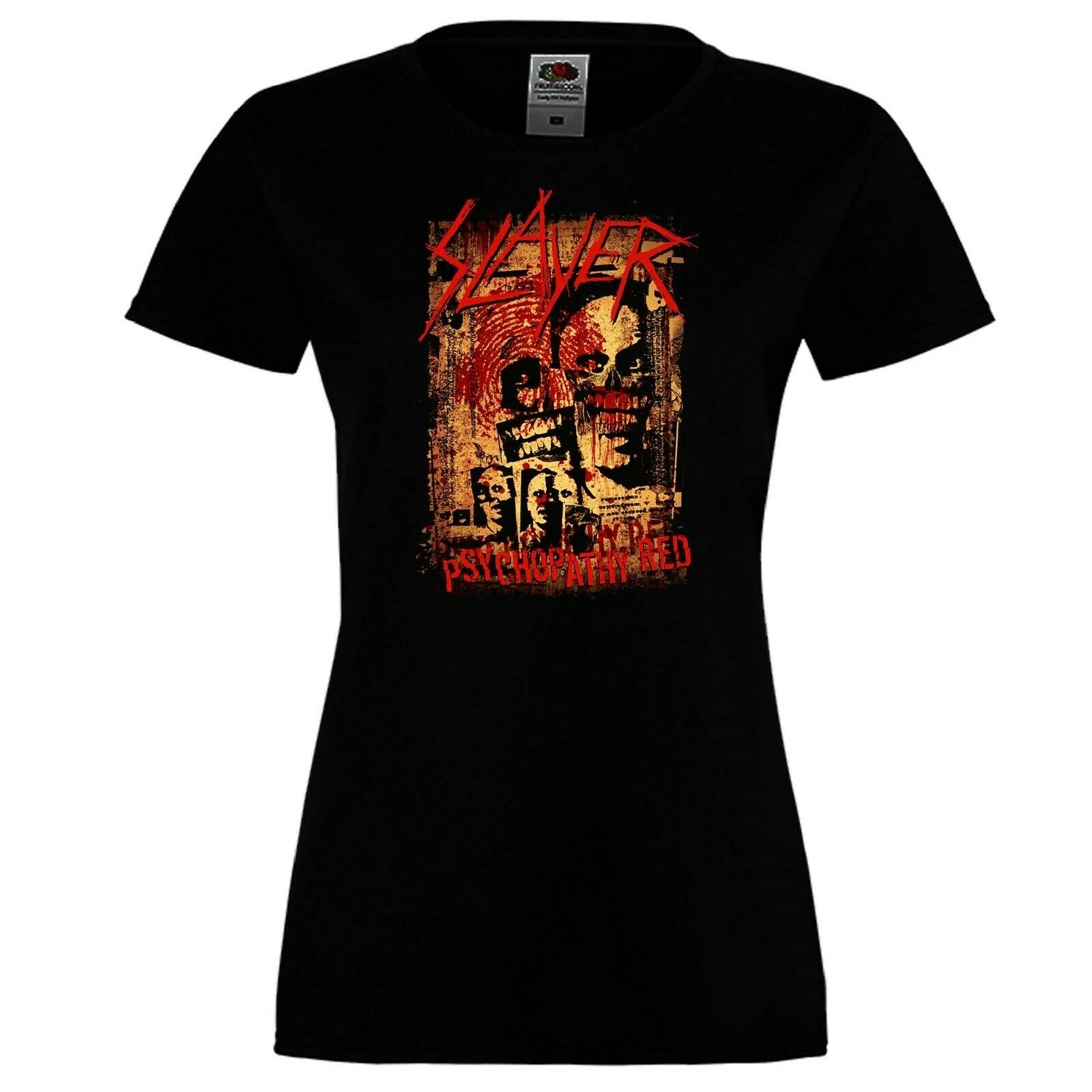 Новый SLAYER леди женская футболка фитопати красный 25 тяжелый металл LANGARM KURZARM |