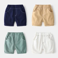 new 2022 kids boys summer casual shorts children short pants with pockets baby boys solid elastic mid waist shorts trousers