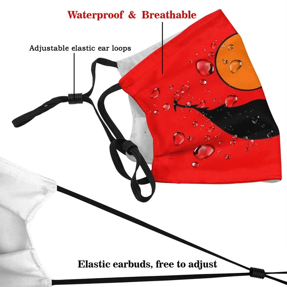 Elmo моющаяся маска с фильтром для защиты от пыли рта Triki Monster бисквит печенье Tv Geek