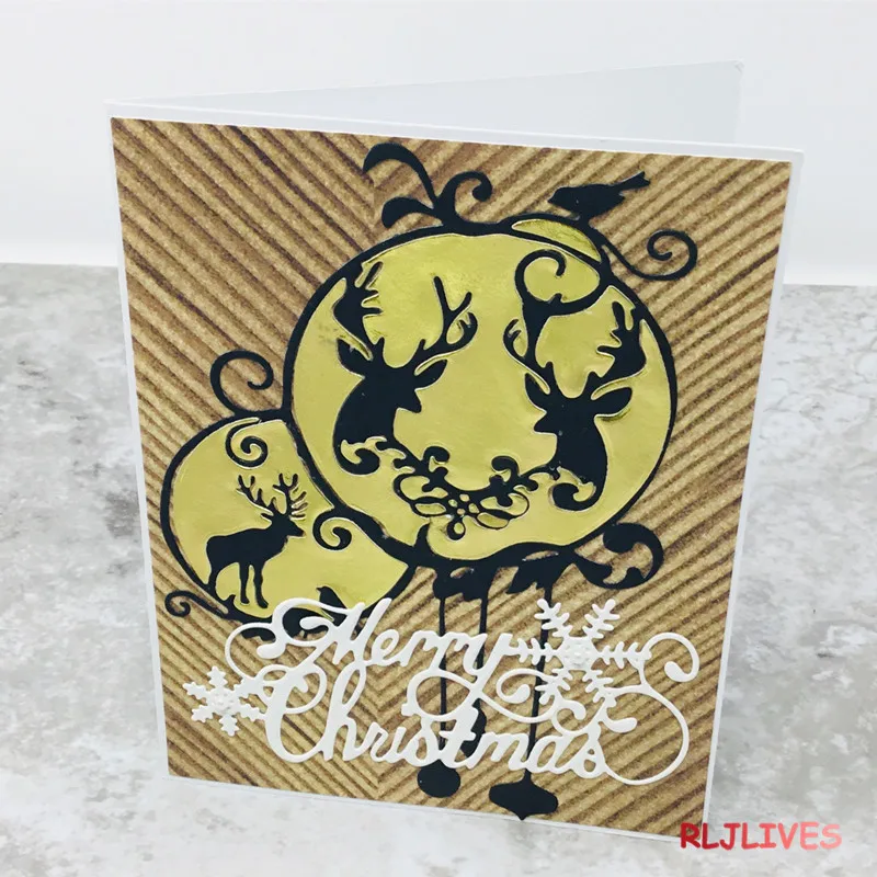 Рождественский олень металлические штампы трафареты для сделай сам скрапбукинг