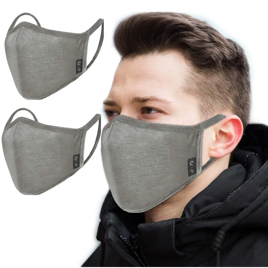 Комплект из 2 предметов для взрослых Для мужчин хлопковая маска губ моющиеся 3