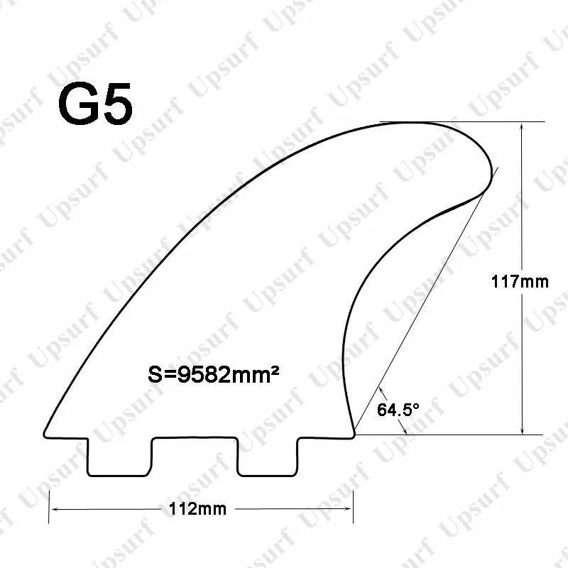 

Surfing FCS Fins G5 Size Honeycomb Fibreglass Fin upsurf red color fins