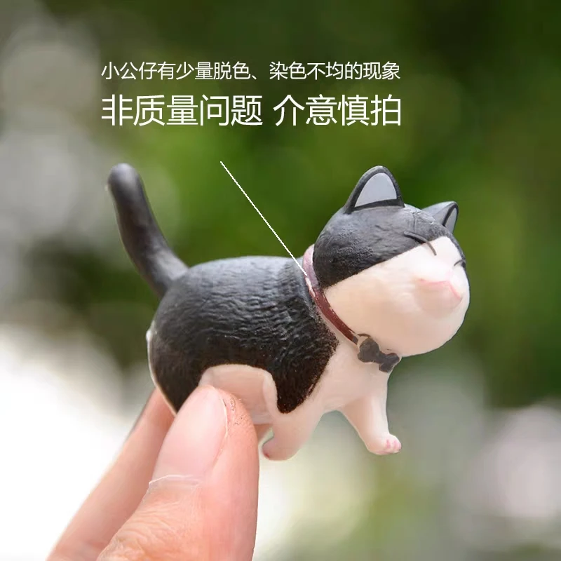 Мини каваи Белл Кот японское аниме милое моделирование животное кошка ПВХ