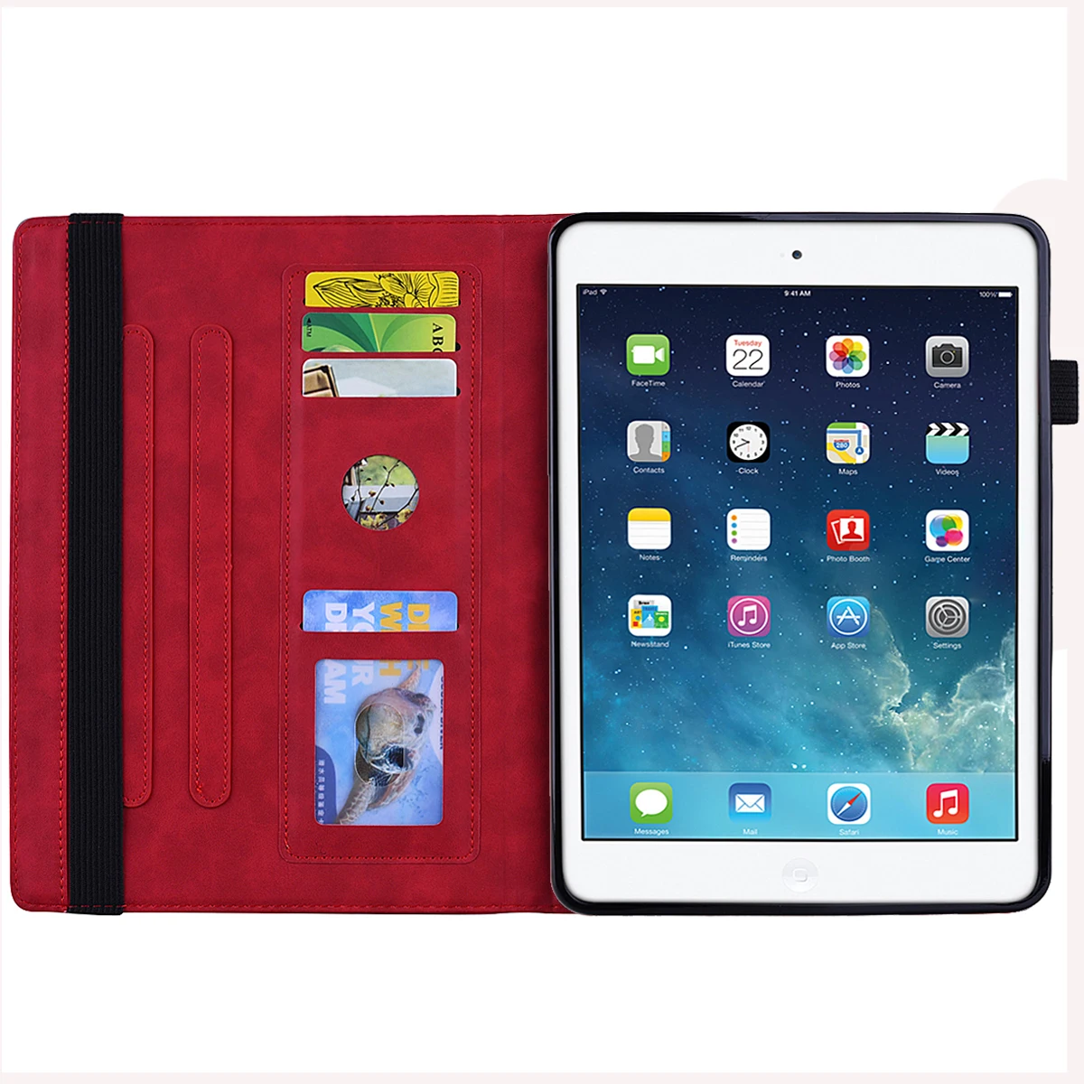 Чехол для iPad Air 2 1 5 6 чехол роскошный кожаный кошелек отделение карт подставка
