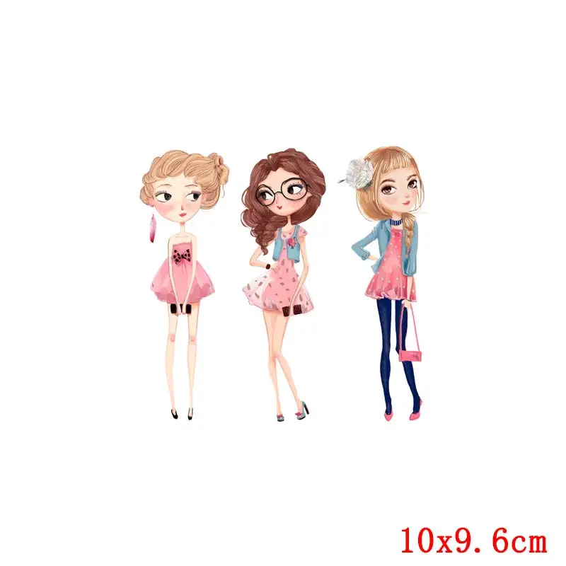 Виниловые красивые нашивки для девочек прекрасные Термотрансферная нашивка