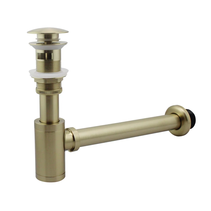 Ловушка для бутылок латунный круглый сифон золотой/черный/хром/антикварный