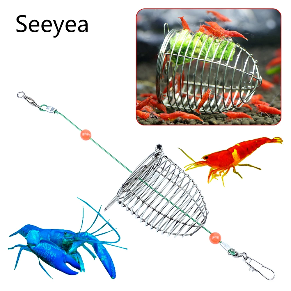 

Aquarium Stainless Steel Dry Spinach Cage Crystal Shrimp Dry Food Feeder Fish Tank Feeder Bracket Shrimp Bait Feeder Bait Cage