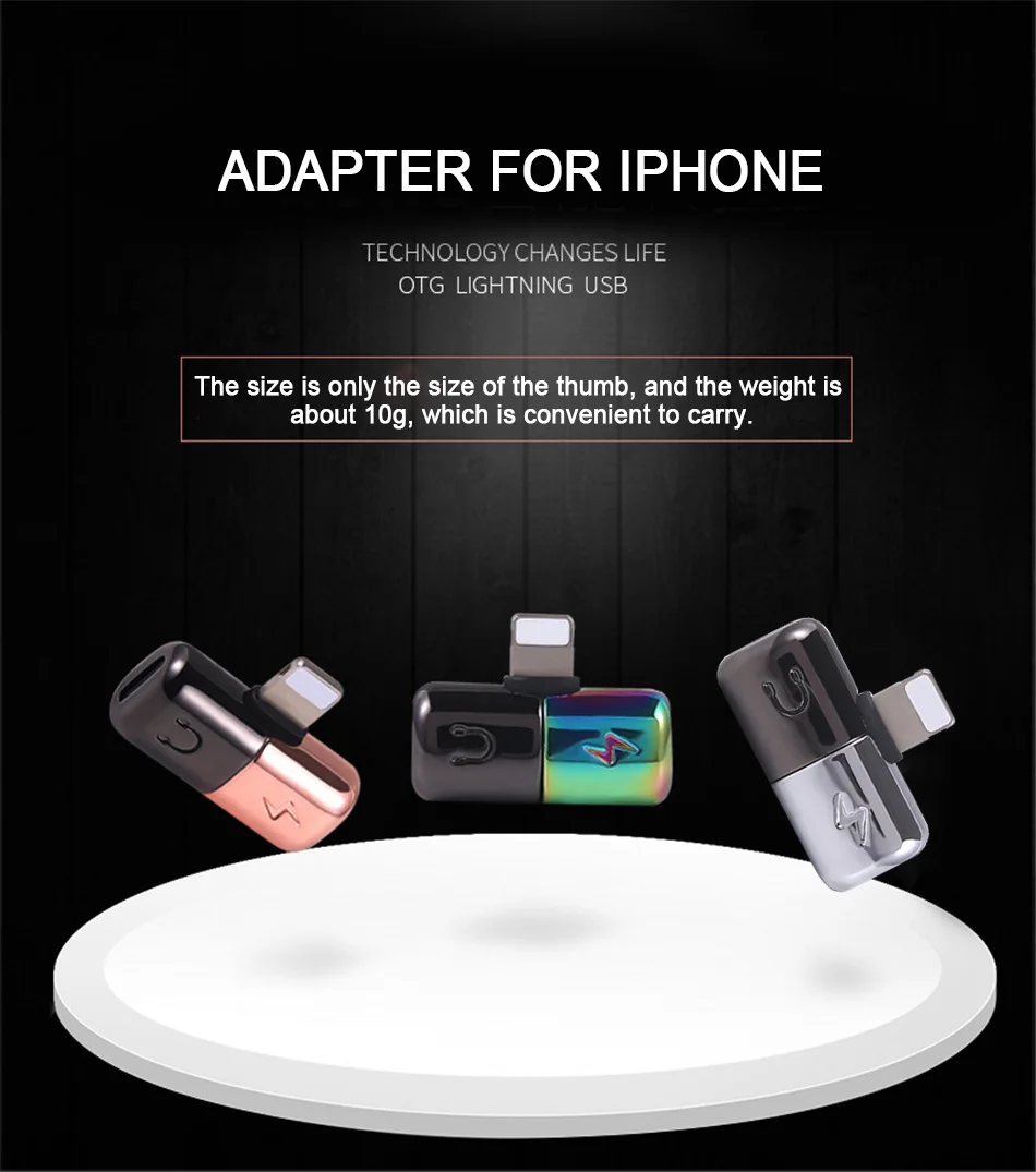 ACCEZZ 2 в 1 освещение аудио зарядка двойной адаптер для iPhone X 8 7 Plus XS XR MAX прослушивание вызова разветвитель AUX конвертер