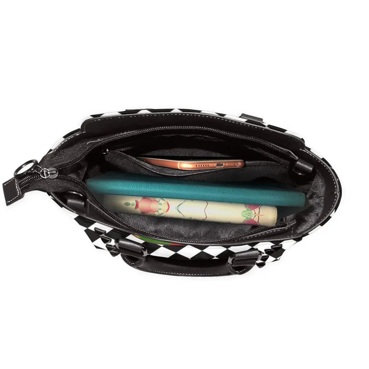 

WHEREISART Tote Bag Fashion New High Quality Design Sexy Lips Black Geometry Leather Women's Handbag Shoulder Messenger Bag