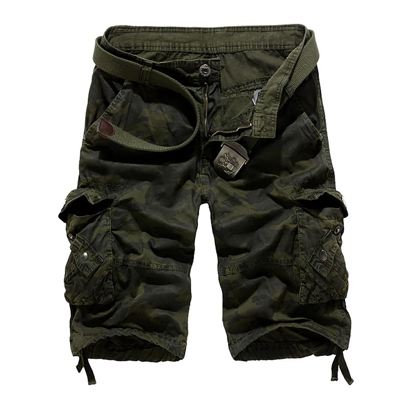 

Camouflage Loose Cargo Shorts Men Nice Summer Military Camo Short Pants Homme Cargo Shorts US size