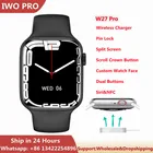 Смарт-часы IWO W27 Pro, серия 7, NFC, AI, голосовые, Bluetooth, вызовы, Раздельный экран, паролем, IP68, водонепроницаемые Смарт-часы для Android, IOS