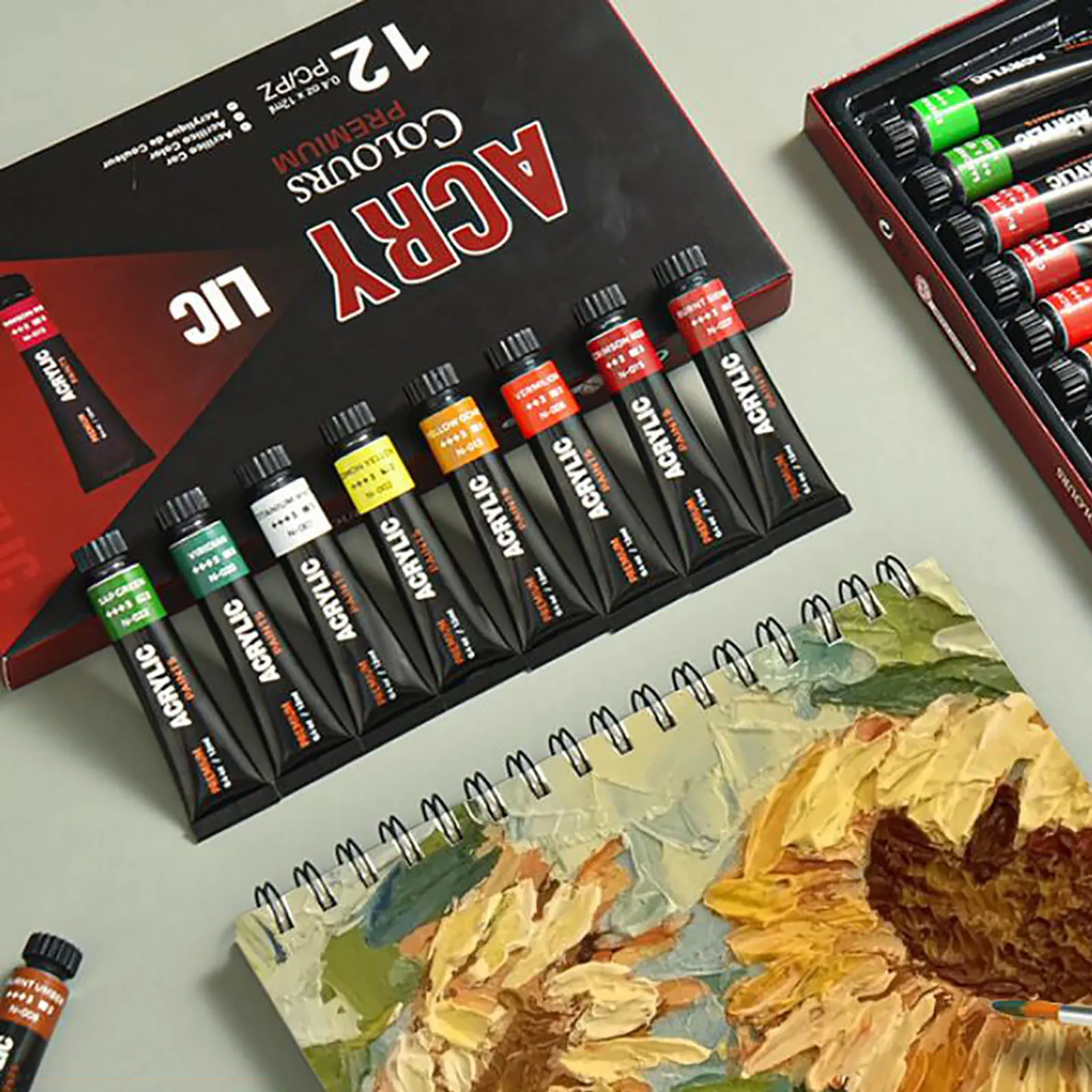 Джорджоне Краски 24 Цвет ing акриловый комплект Алюминий трубы Водонепроницаемый 12