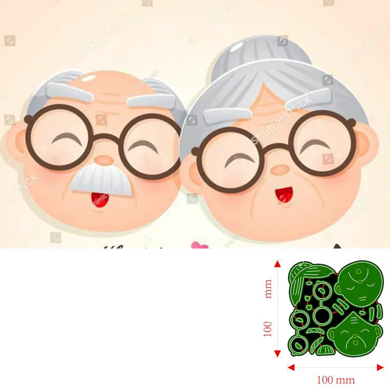 

Metal Cutting Dies Grandpa and grandma Scrapbooking Paper Cards Decorative Craft Embossing