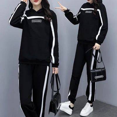 

Casual Two Piece Women Pants Sets Loose Korean Tracksuit Leisure Wholesale Clothing Ensemble Femme Survetement Tracksuits