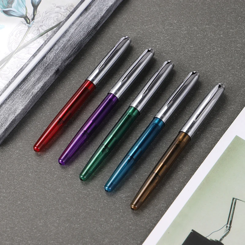 Luxury Quality 017A Retro Business Office Fine Nib Fountain Pen Stationery Student School Ink Pens 1pc colorful 0 5mm fountain pen fine nib oaso student practice handwriting ink pens business office school supplies stationery