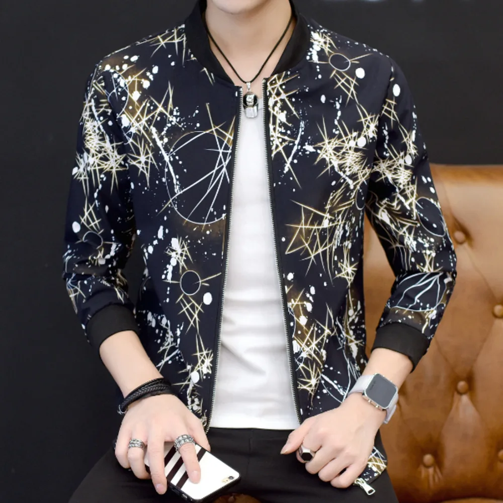 Сезон 2020 куртка-бомбер мужская куртка с цветочным принтом пальто большого