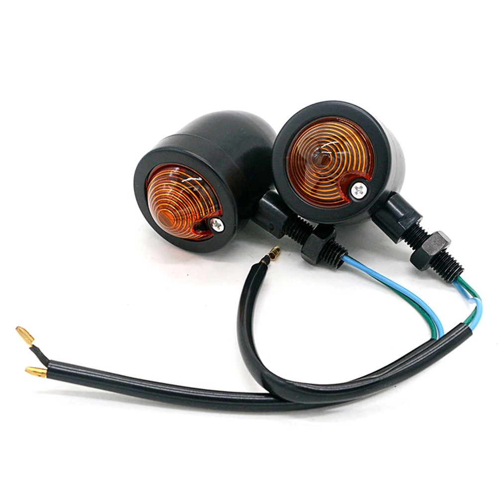 2 шт. светодиодный Поворотная сигнальная лампа 12V 18W в байкерском стиле черного