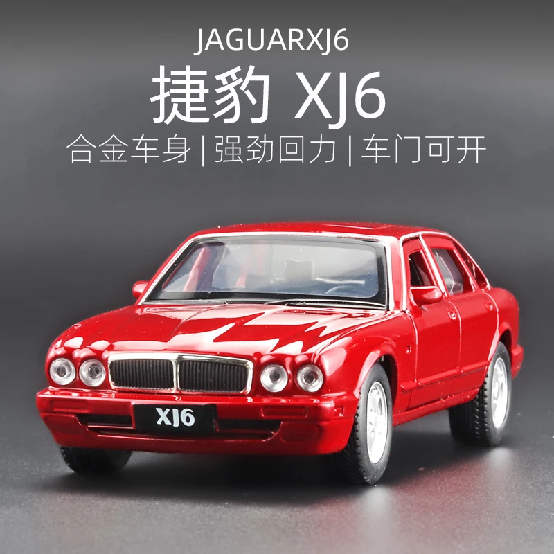 

Модель автомобиля Jaguar XJ6 из сплава в стиле ретро, 1/36, миниатюрная коллекция, украшение, подарок на день рождения для детей, литая Игрушечная м...