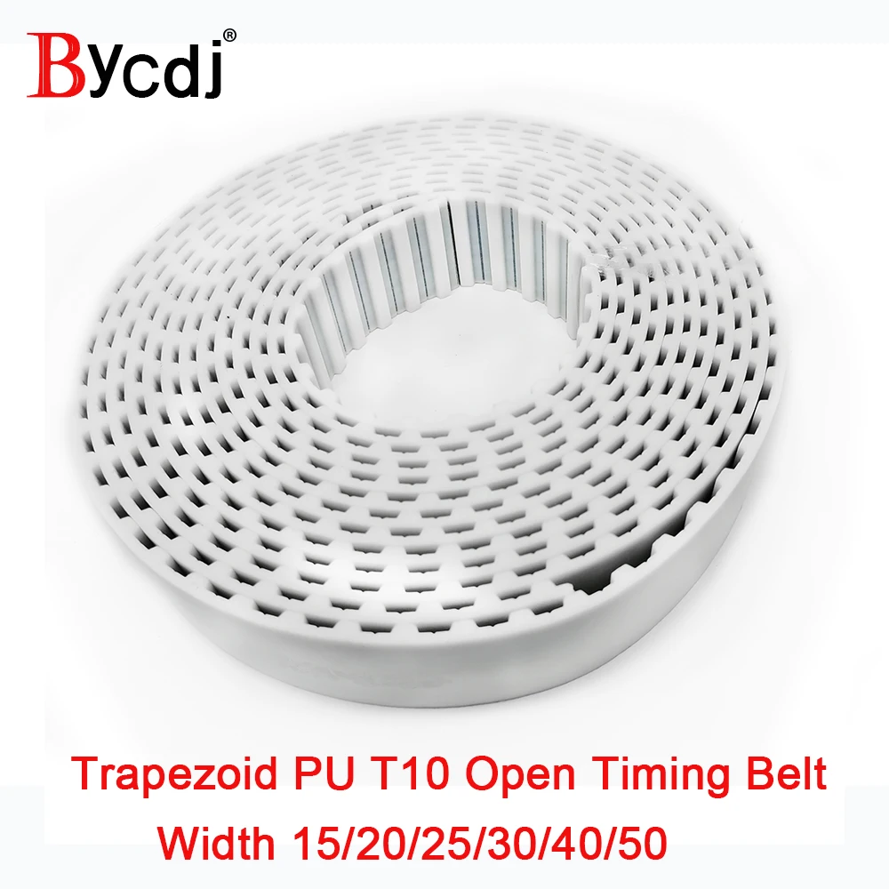 Bycdj трапециевидный ПУ T10 открытый синхронный ремень Ширина 15/20/25/30/40/50 мм