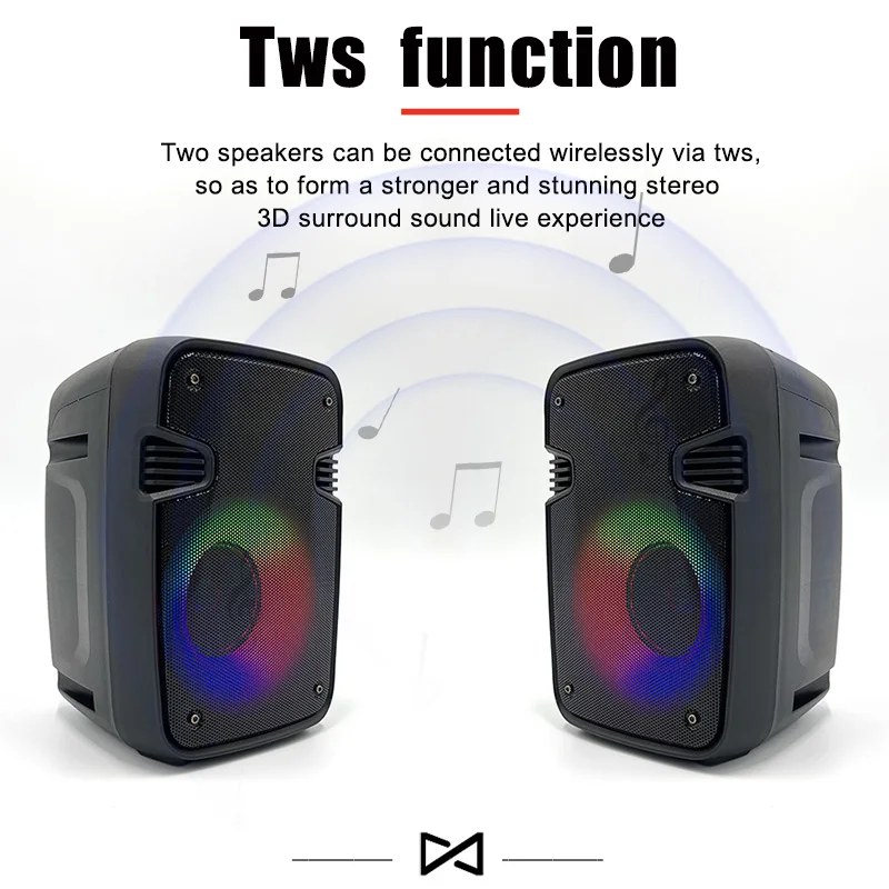 high power wireless bluetooth Portable Outdoor Column bass Powerful BT speaker caixa de som radio altavoces for pc speakers | Электроника