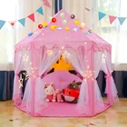 Комнатная складная детская палатка-замок, игровой домик, игрушка принцессы для девочек, портативная палатка для защиты от комаров, уличная палатка для мероприятий