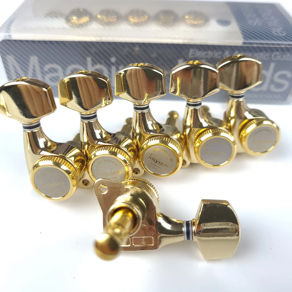 1 set gitarre locking tuners elektrische gitarre mechaniken mechaniken schloss string tuning pflöcke gold 【made in korea】 free gl