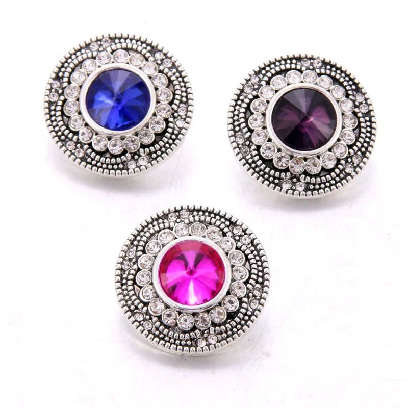 10PCS High Quality 18mm Snap Button Jewelry Flower Heart wings Snap Buttons Fit Snap Bracelet for Women Love Snaps Jewelry