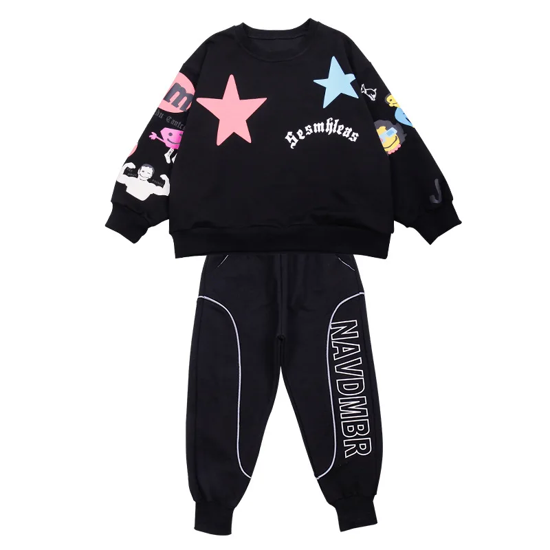

2021 Retro Spring Autumn Boys Clothing SuitsSweatshirts+ Pants 2pcs/Set Kids Jacket Tops Teenager Sport Costume Outfits Tracks
