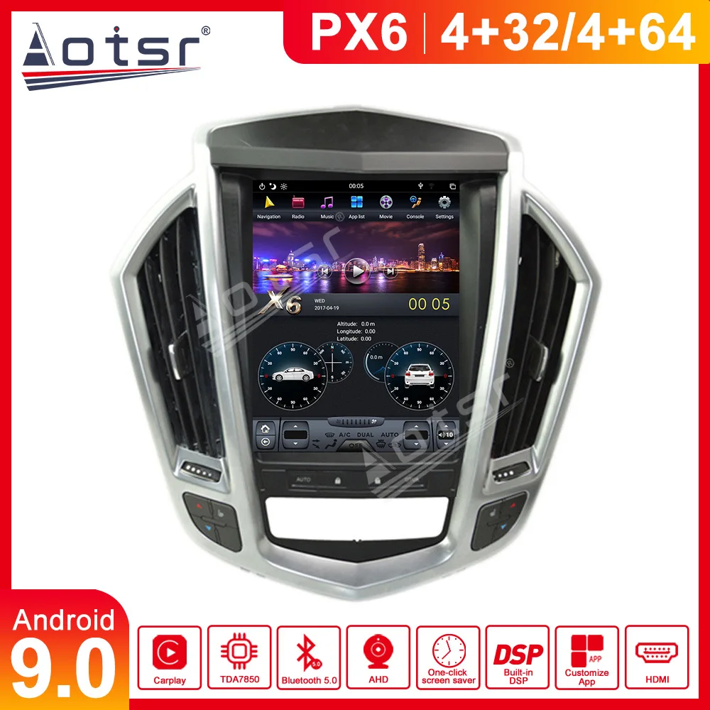 

Tesla Style vertical Screen Android 9.0 4G-64G car multimedia player For Cadillac SRX 2009-2012 car radio stereo GPS head unit