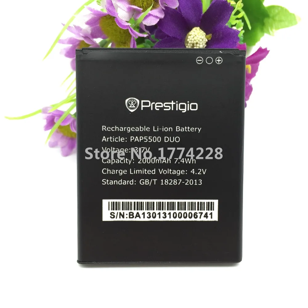 Высококачественный аккумулятор MLLSE 2000 мАч для Prestigio MultiPhone PAP5500 DUO 5500|battery for