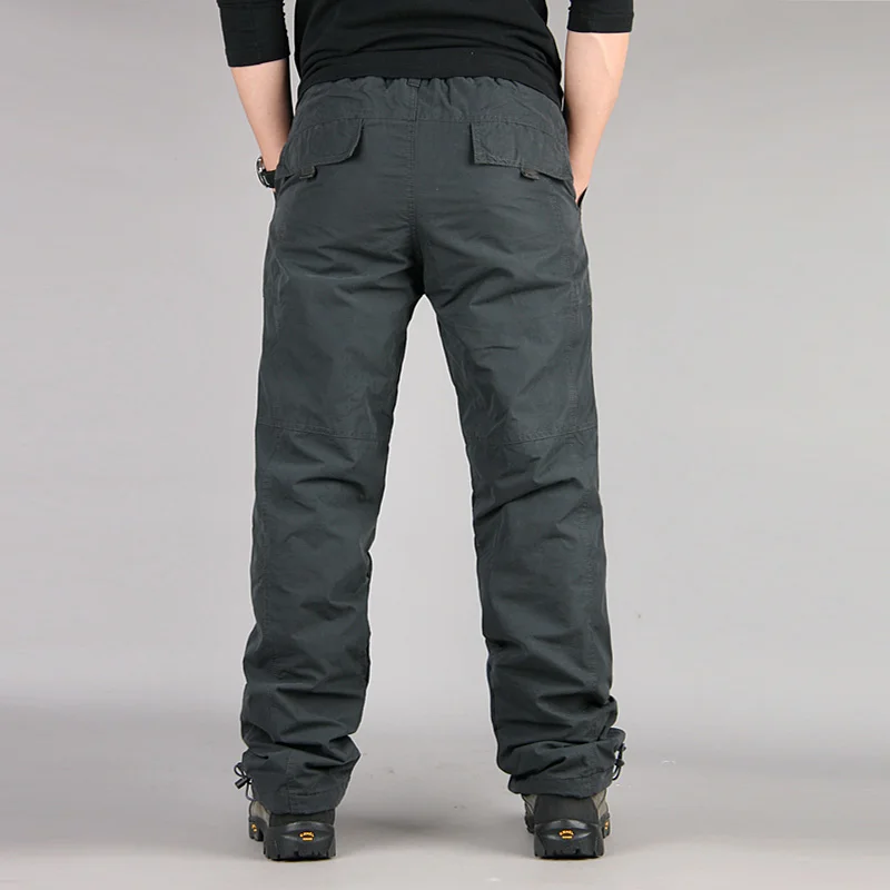 Мужские брюки-карго размеры до 6XL зимние Утепленные флисовые брюки мужские