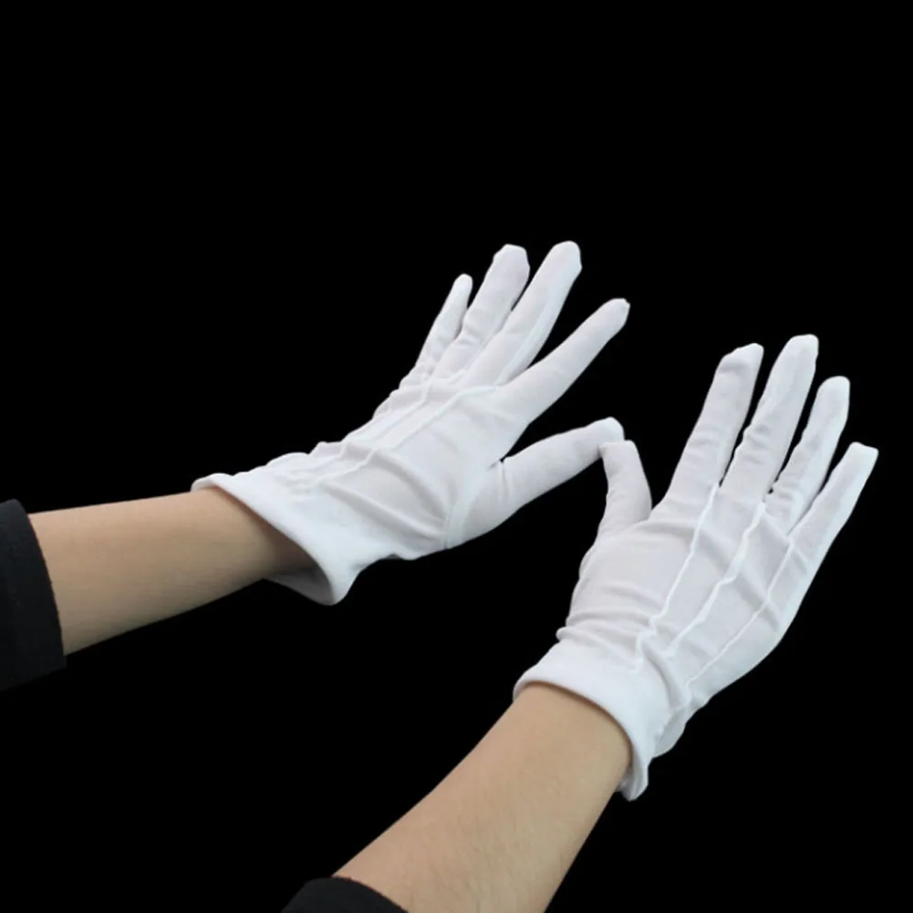 

Модные функциональные хлопковые перчатки 1 пара, высококачественные хлопковые перчатки из хан-ткани, однотонные перчатки с проверкой качес...