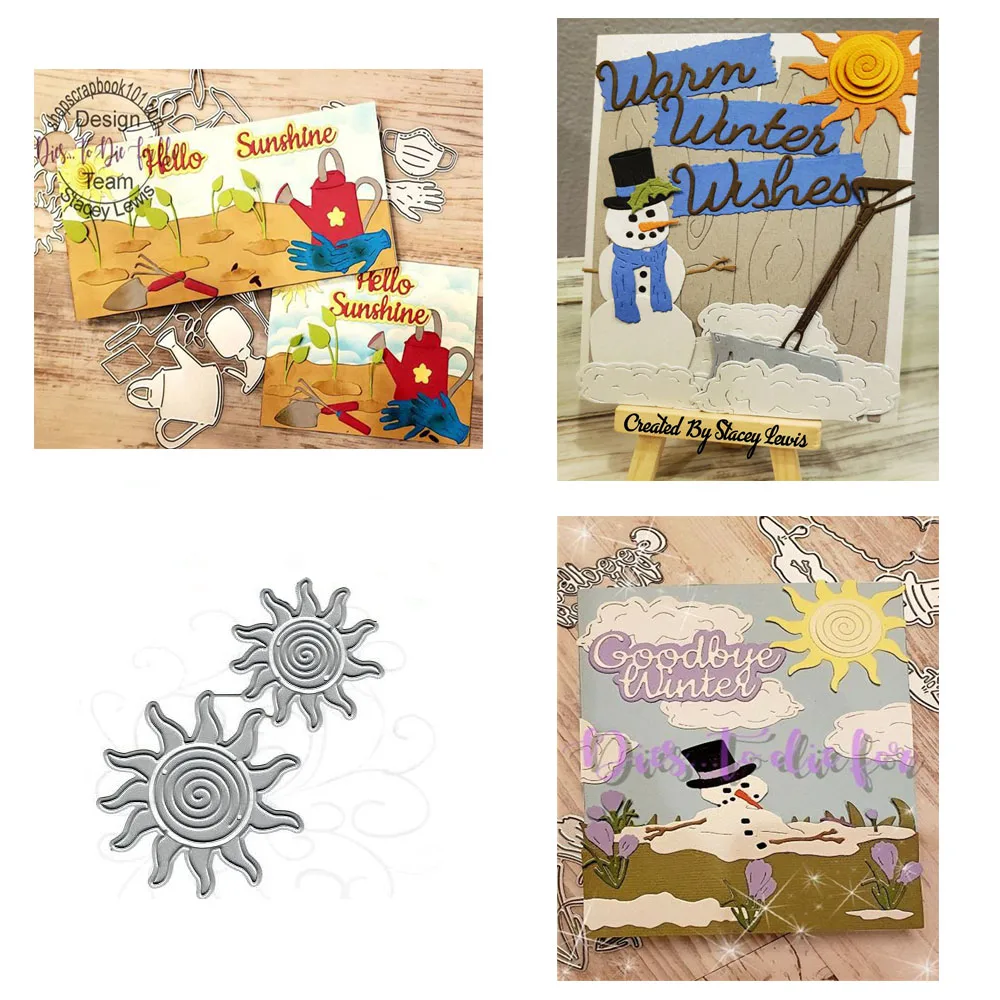 

Новинка 2021, металлические пресс-формы с изображением теплого солнца для творчества, изготовления открыток и альбомов, набор прозрачных фор...