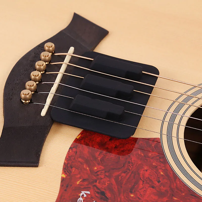 Гитара практика Mute глушитель Pad для акустической классической гитары силикагель