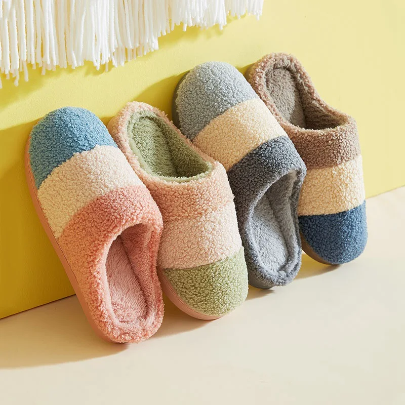 

Men women Mixed colors Slippers Bedroom Flat floor Couples Shoes Comfortable House male female footwear soft slippers loves shoe