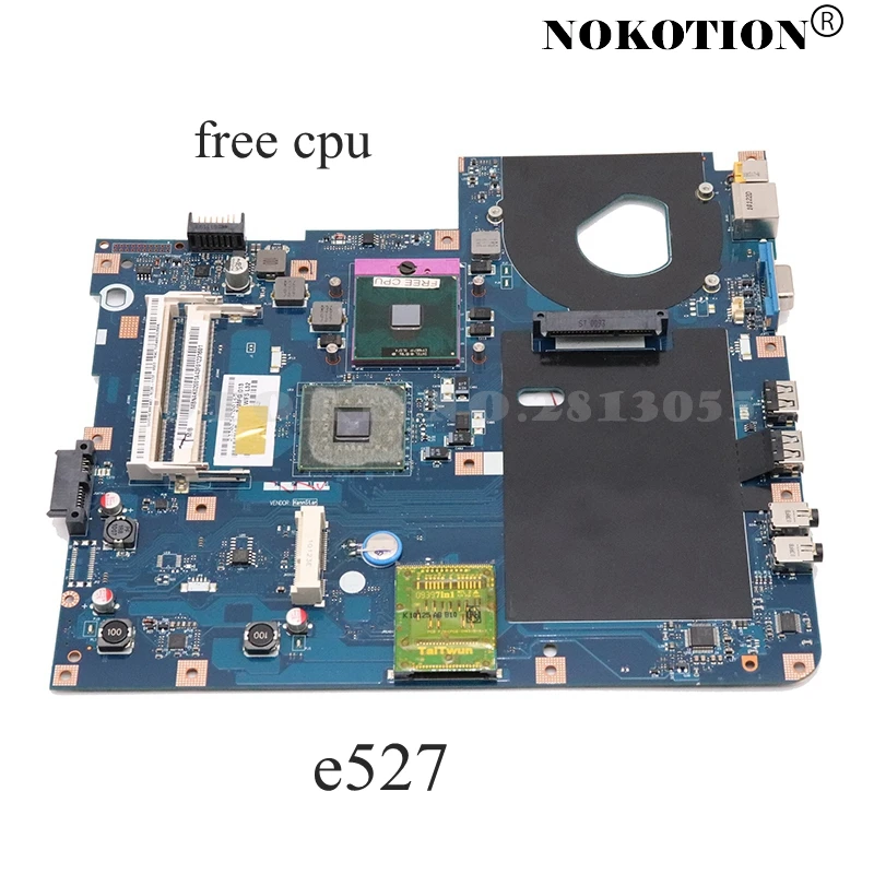 NOKOTION MBN7602001 MB.N7602.001 LA-4854P Для материнской платы ноутбука Acer Emachines 5732 E527 GL40 DDR3 с бесплатным процессором.