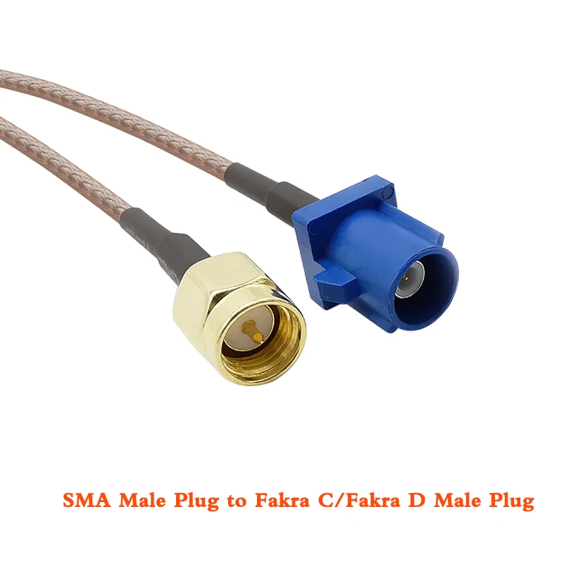 

1 шт. SMA штекер к Fakra C Fakra D штекер GPS антенный разъем RG316 Удлинительный кабель отрезок для VW Ford длина 10 см