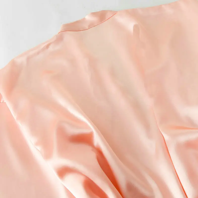 YUXNBRIDAL Атласный халат для невесты, Свадебный банный халат, одежда для невесты, Свадебный Однотонный женский халат до колена