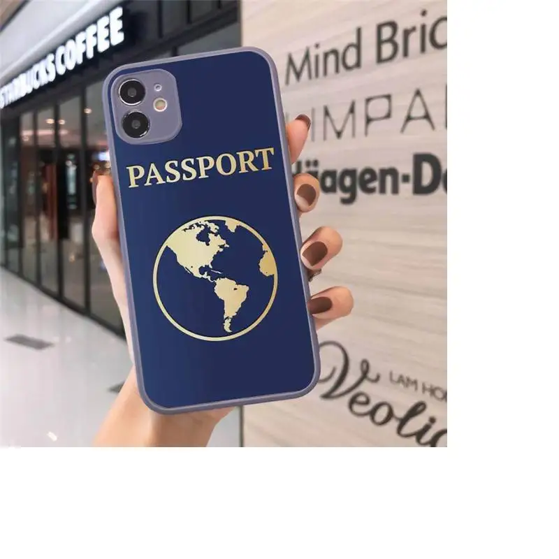 

Algerian Passport travel red Phone Case Matte Transparent for iPhone 7 8 11 12 s mini pro X XS XR MAX Plus cover funda