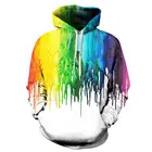New Men Women Fashion Hoodies 3D Paint Splatter All Over Printed Casual Kids Boy Girl Unisex Hoodie Hipster Rainbow Sweatshirt
