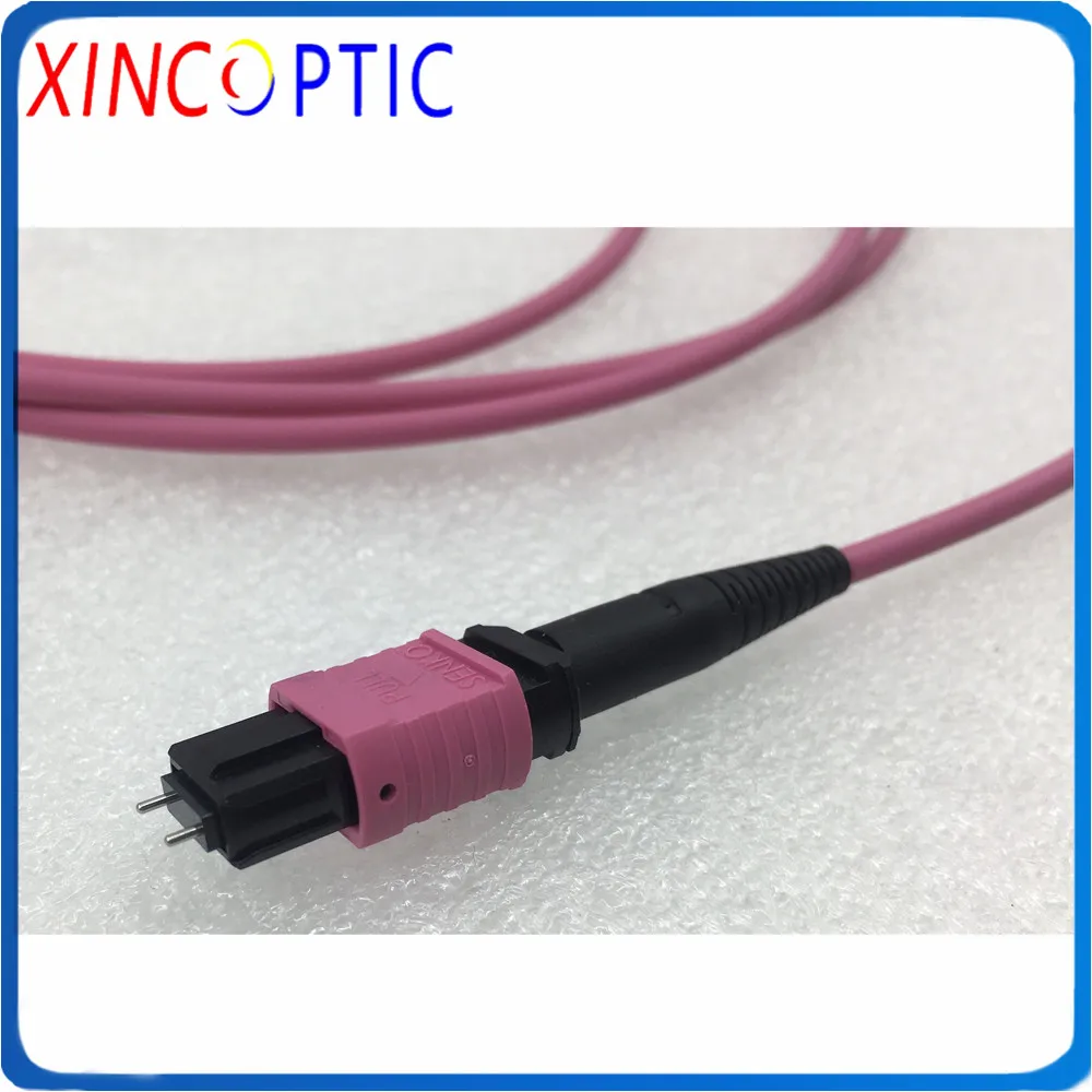 Мм MPO Male-12xLCUPC 2 0 мм Fanout волоконно-оптический патч-корд 3 12C OM4 Мини Розовый LSZH