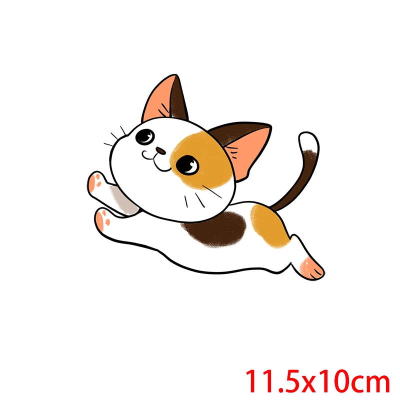 

Prajna Cartoon Animals Iron On Transfers Vynil Heat Transfer Thermal Patches For Clothing Cute Cat Elephant Ironing Stickers DIY