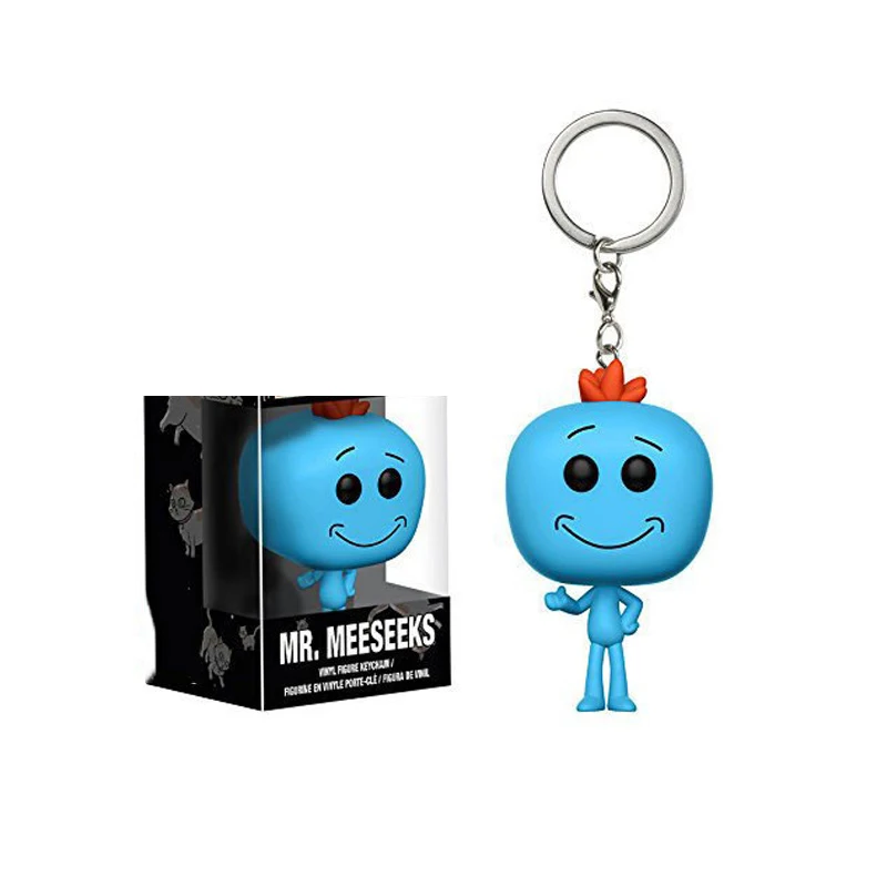 Funko Рик снежок Морти Pickle брелок двигающиеся фигурки коллекция игрушек для детей